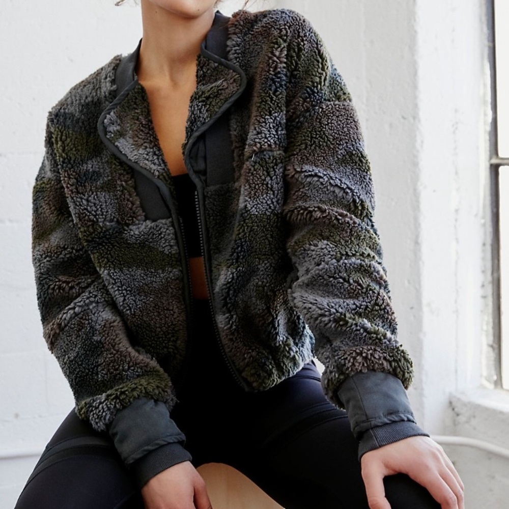 ISO Free People Camo Everest Fleece.